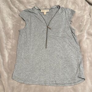 Michael Kors || Zippered Cotton Tee (S)